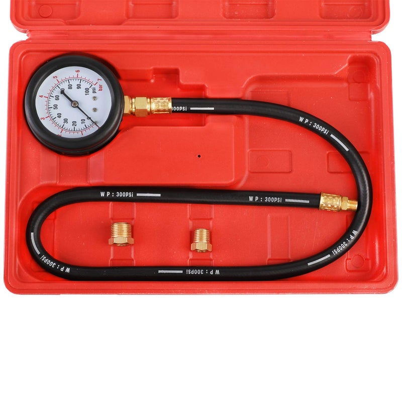 YSTOOL Oil Pressure Tester Kit Professional Oil Pressure Gauge Tool for Engine Diagnostic Test with Hose Adapters and Carry Case for Cars ATVs Trucks Use 0100psi