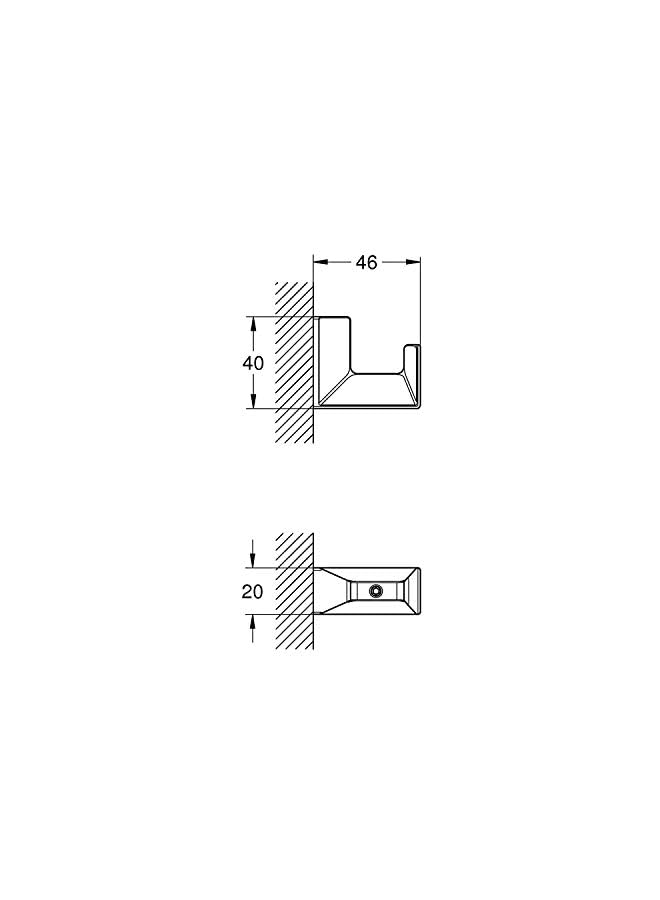 Raxoom Selection Cube Bathrobe Hook, 40782000 - Image 2
