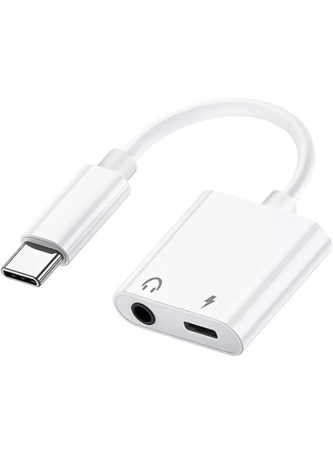 USB-C to 3.5mm Headphone and Charging Adapter – Dual Function for Audio and Fast Charging 2 in 1 - Image 2