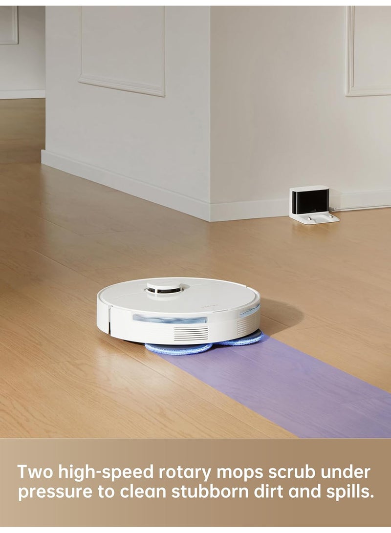 Dreame L10S Pro Gen 2 Robot Vacuum Cleaner And Mop, 7,000 Pa Suction Power, Automatic Mop Lifting, Ultrasonic Carpet Detection, Siri Compatibility, Dreamehome App, Pet Hair, Hard Floors, And Carpet 2400 W L10s PRO GEN 2 White - Image 4