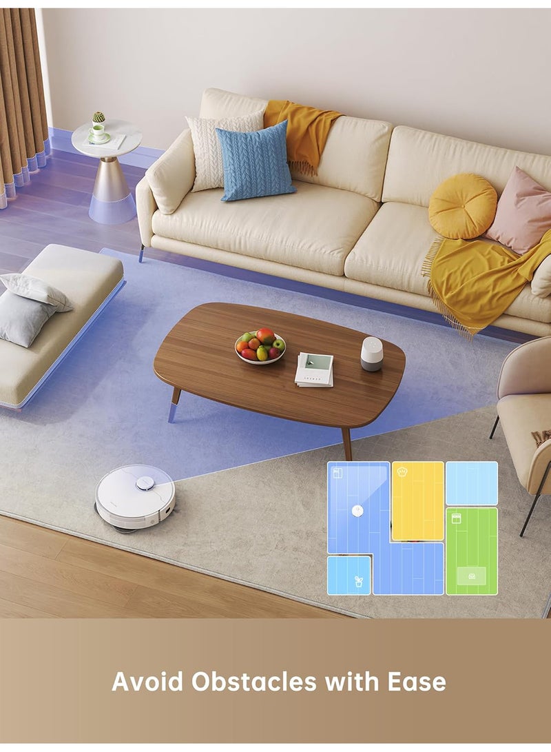 Dreame L10S Pro Gen 2 Robot Vacuum Cleaner And Mop, 7,000 Pa Suction Power, Automatic Mop Lifting, Ultrasonic Carpet Detection, Siri Compatibility, Dreamehome App, Pet Hair, Hard Floors, And Carpet 2400 W L10s PRO GEN 2 White - Image 3