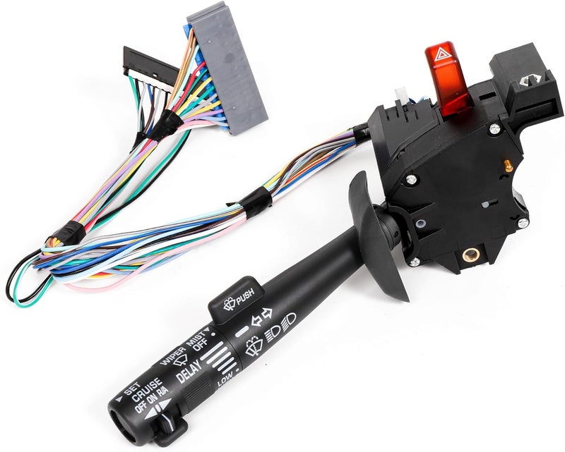 LCWRGS Multi-Function Combination Switch Assembly Replacement for Chevy Tahoe, Blazer, Suburban, K1500, Sierra, Replace# 2330814 26100985 26036312, Turn Signal, Wiper, Washers, Hazard Switch, Cruise Control - Image 1