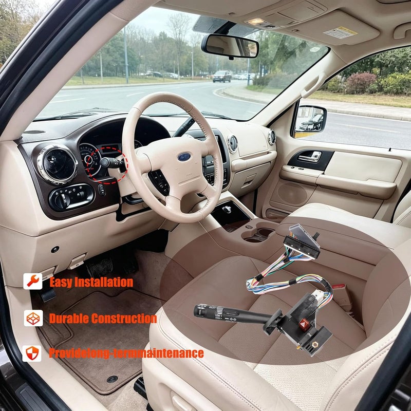 LCWRGS Multi-Function Combination Switch Assembly Replacement for Chevy Tahoe, Blazer, Suburban, K1500, Sierra, Replace# 2330814 26100985 26036312, Turn Signal, Wiper, Washers, Hazard Switch, Cruise Control - Image 2