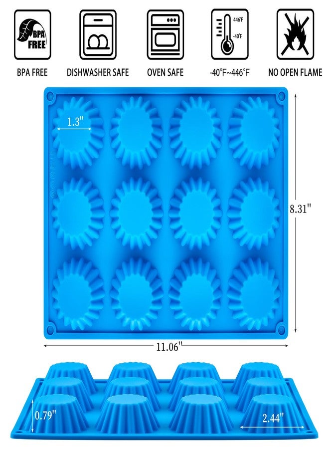 CLUEWR PeanutMold 3 PCS Peanut Butter Cup Molds, 12 Cavity Non-stick Silicone Chocolate Candy Molds for Fat Bombs - Image 2