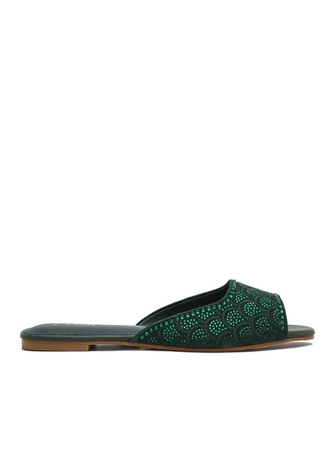 فايور Scallop Crystal Flat Sandal MY 387