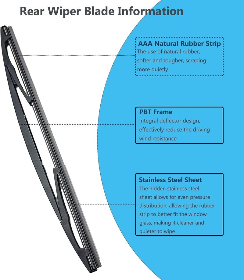 DAZOM Rear Window Wiper Arm & Blade Replacement - Image 5