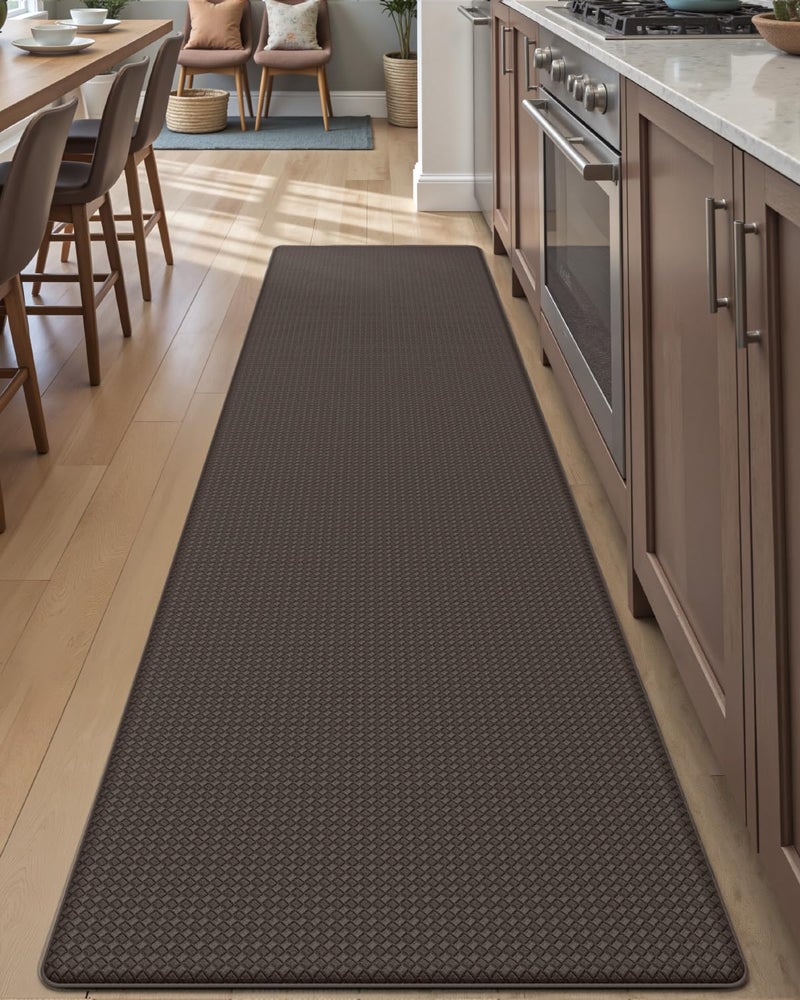 DEXI Kitchen Floor Mats Cushioned Anti Fatigue, 23x59, Large Wide Standing Runner Rug Waterproof, Comfort Memory Foam Padded for Front Sink Laundry, Brown - Image 1