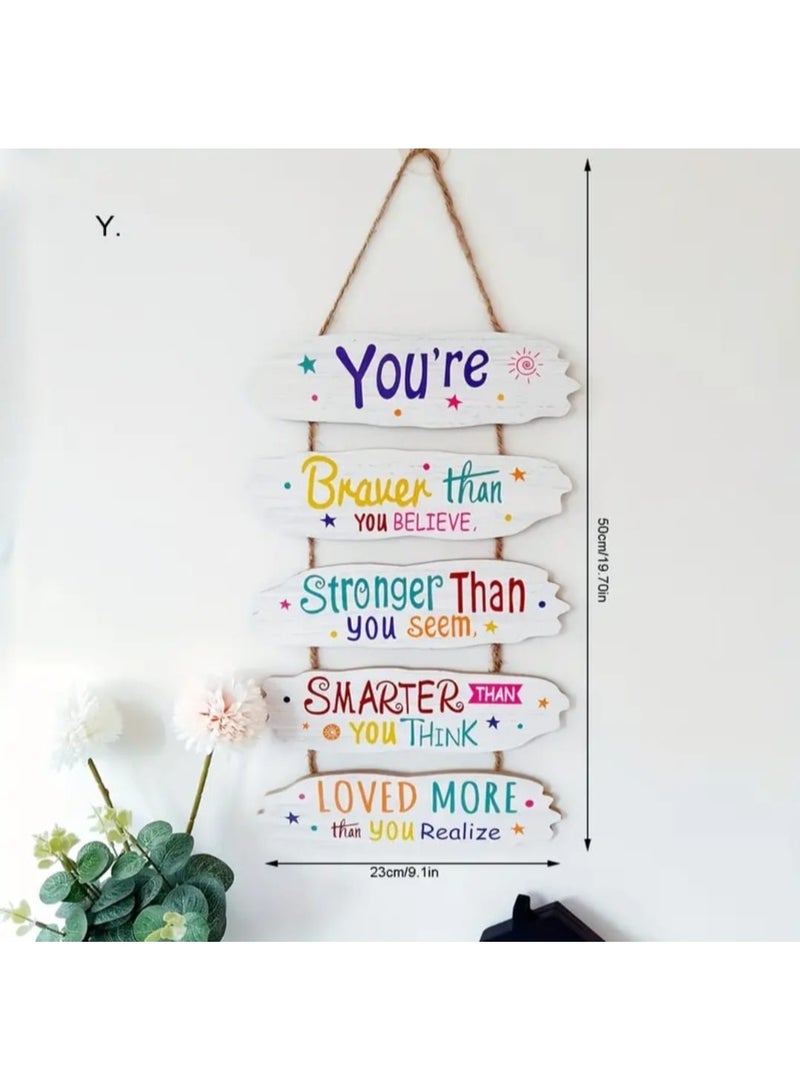 إل ديس لوحة حائط خشبية ريفية بعبارات تحفيزية – تصميم آرت ديكو – ديكور غرفة المعمودية – تعليق جداري للتشجيع – هدية مثالية للعطلات - Image 4