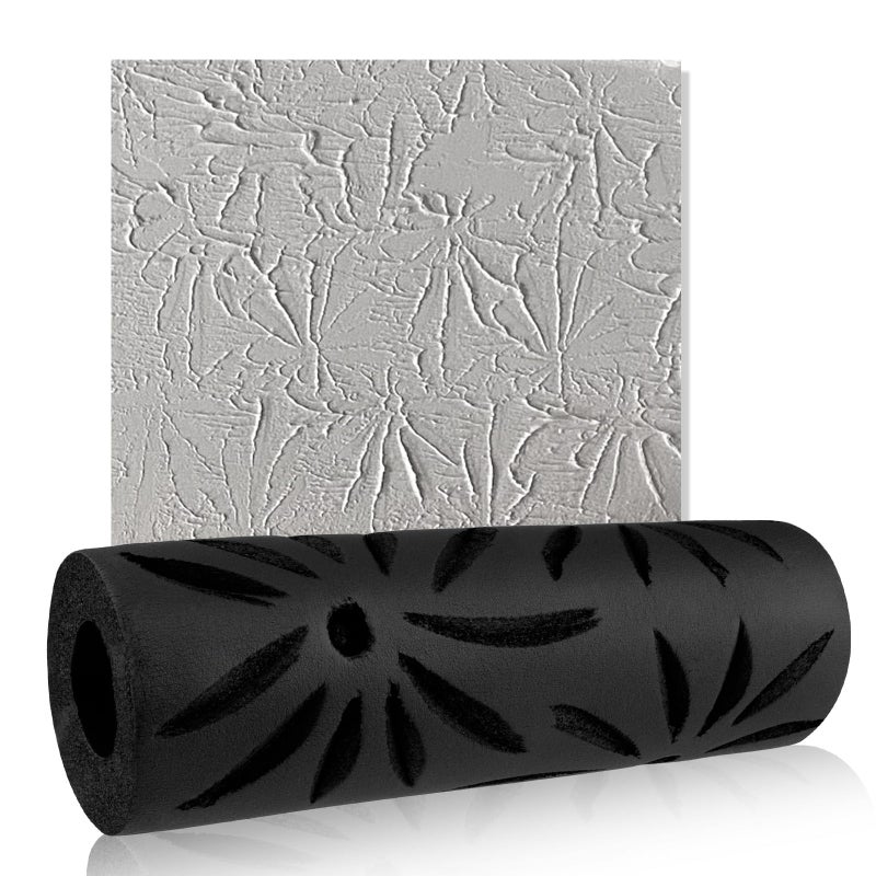 ZTTM Poinsettia Style - Pattern Drywall Texture Roller, 9-inch, Paint Roller for Walls and Ceilings - Image 2