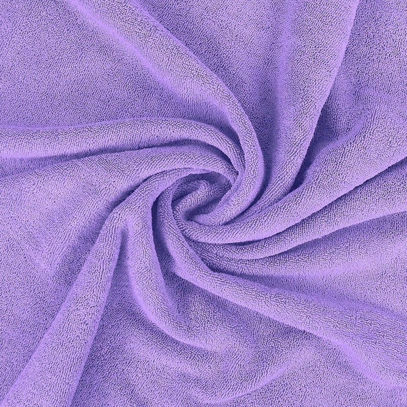REWOP Microfiber Towels for Bath Large SizeSuper Soft Coral Fleece Bathing Towel with Hook Quick Dry Super AbsorbentBath Towel for Men and Women70x140 cm 1 Purple - Image 3