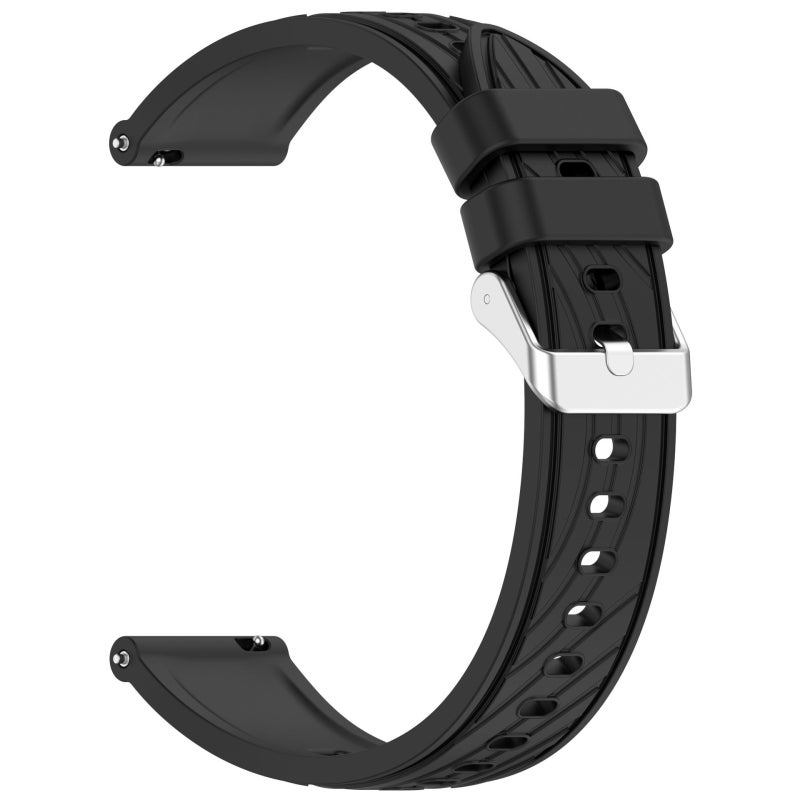 erorex For Redmi Watch 5 Active Stripe Texture 22Mm Silicone Watch Band(Black) - Image 2