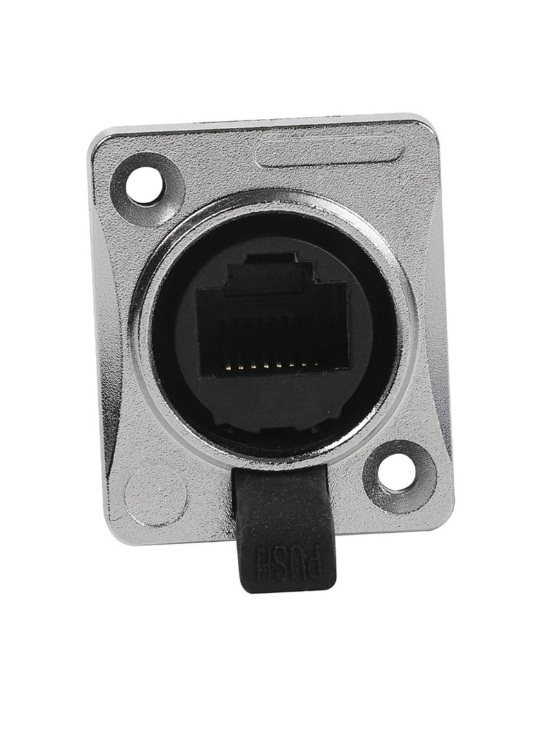 RJ45 Waterproof Connector, Panel Mounting RJ45, IP65 PCB Signal Panel Cat5/5e/6 8P8C Connector Ethernet LAN Cable Connector Double Head Coupler Adapter with Dust Cap (5 Pack, 90° Vertical)  - Image 4