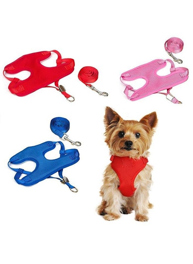 Cat, Dog Harness With Adjustable Leash | Breathable Polyester Mesh | Small Size|Comfortable No-Pull Grip | Quick Release Buckles | Pet Walking Set | Secure And Stylish Dog Harness- Multicolor - Image 5