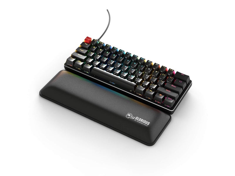 Glorious Wrist Pad/Rest - Compact - Black - Mechanical Keyboards, Stitched Edges, Ergonomic | 12x4 inches | 25mm/1in Thick (GWR-75) Compact (Black) - Image 4