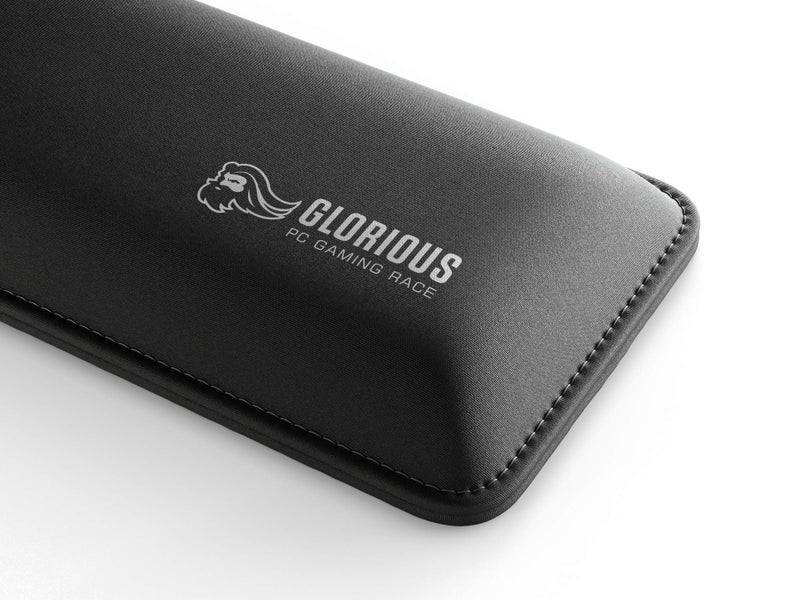 Glorious Wrist Pad/Rest - Compact - Black - Mechanical Keyboards, Stitched Edges, Ergonomic | 12x4 inches | 25mm/1in Thick (GWR-75) Compact (Black) - Image 3