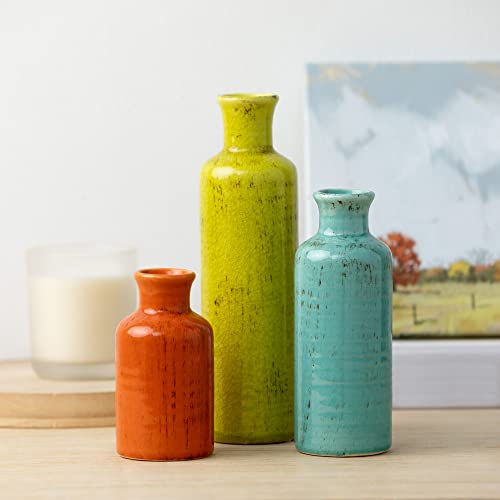 Sullivans Vase Set, Farmhouse Decor, Vases for Your Kitchen, Bedroom, Office, Living Room Bathroom, Mantle & Shelf Home Decor, Centerpiece Table Decorations (CM2334) - Image 4