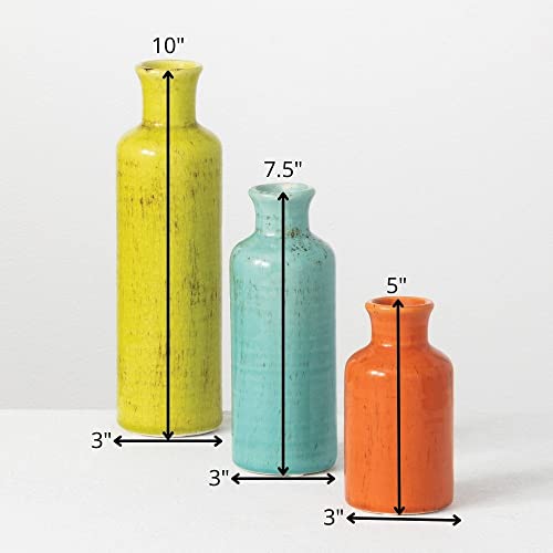 Sullivans Vase Set, Farmhouse Decor, Vases for Your Kitchen, Bedroom, Office, Living Room Bathroom, Mantle & Shelf Home Decor, Centerpiece Table Decorations (CM2334) - Image 3