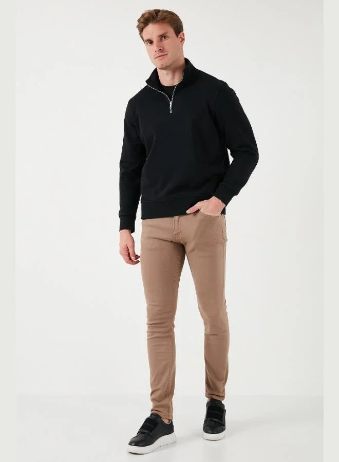 Buratti  Buratti Cotton Regular Fit Half-Zip Stand-Up Collar Sweatshirt Men's SWEAT 59052592 for Men | Best Price UAE