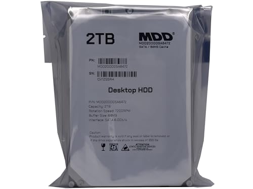 MDD MAXDIGITALDATA MDD 2TB 64MB Cache 7200RPM SATA 6.0Gb/s 3.5inch Internal Desktop Hard Drive (MDD2000GSA6472) - Image 2