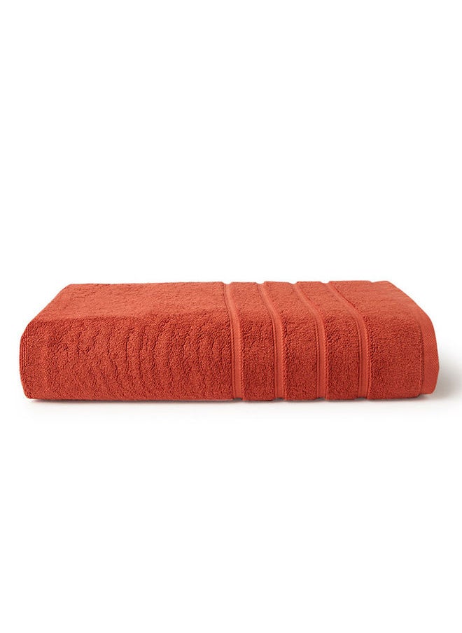 White Rose Towel Vision -Bath Sheet 640 GSM 100% Cotton Terry 80x160 cm Luxury Feel Soft & Fluffy Super Absorbent -Quick Dry -Orange  - Image 1