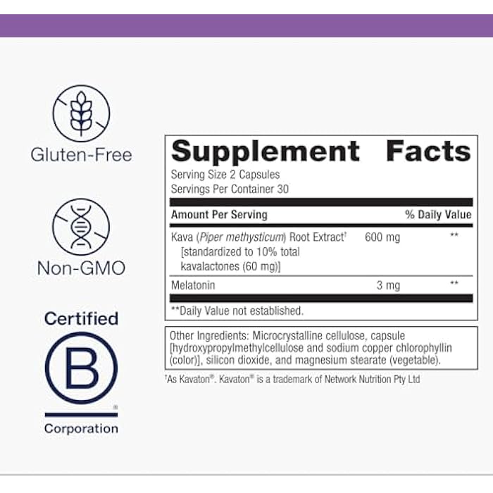 Metagenics MetaSleep - Dual-Phase Melatonin Sleep Supplement - With Kava Root for Relaxation & Calmness* - Sustained-Release Formula to Support Restful Sleep* - Non-GMO, Gluten-Free - 60 Capsules - Image 4