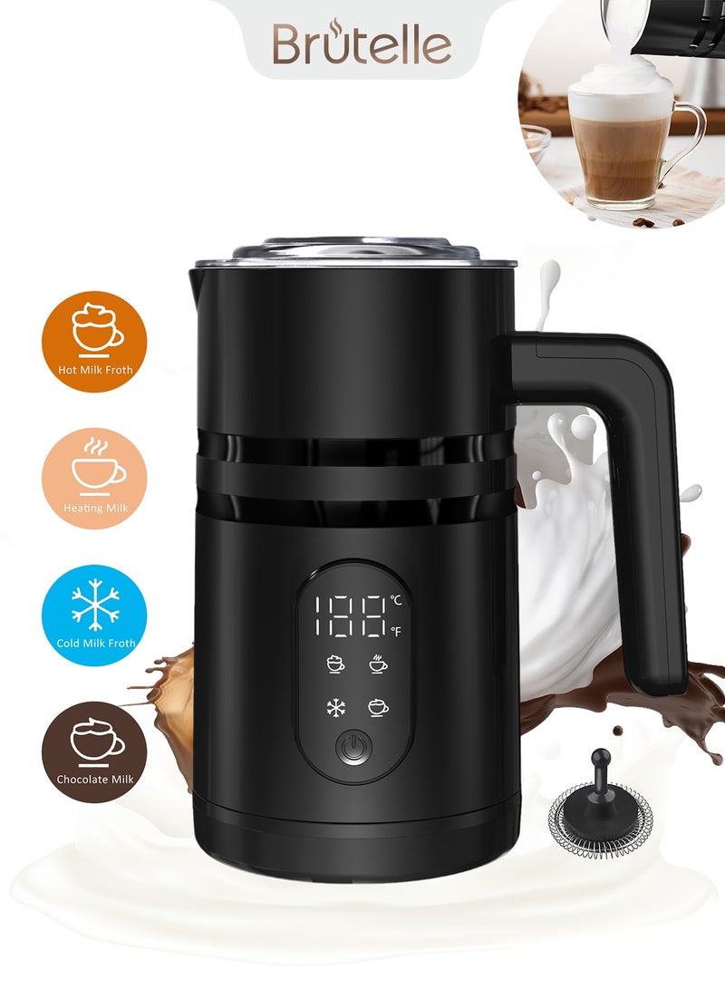 Brutelle Electric Milk Frother Steamer Milk Foamer 5 in 1 Multifunctional Hot Cold Milk Foam Maker 400W Automatic Quiet Milk Warmer Latte Cappuccinos Hot Chocolate - Image 1