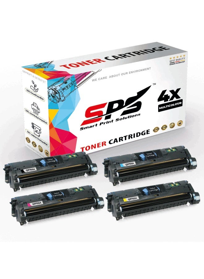 Smart Print Solutions SPS Compatible Toner Cartridges for HP - Q9700A | 4x Multicolor | Yield upto 5,000 Pages - Image 1