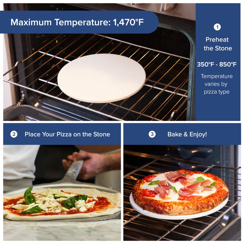 Nuwave Pizza Stone for Oven and Grill, Durable and Safe Baking Stone for Grill, Thermal Shock Resistant Cooking Stone, Natural Cordierite Baking Stone, 11.5 Inch, 1,472 Â°F Resistant, Round - Image 2