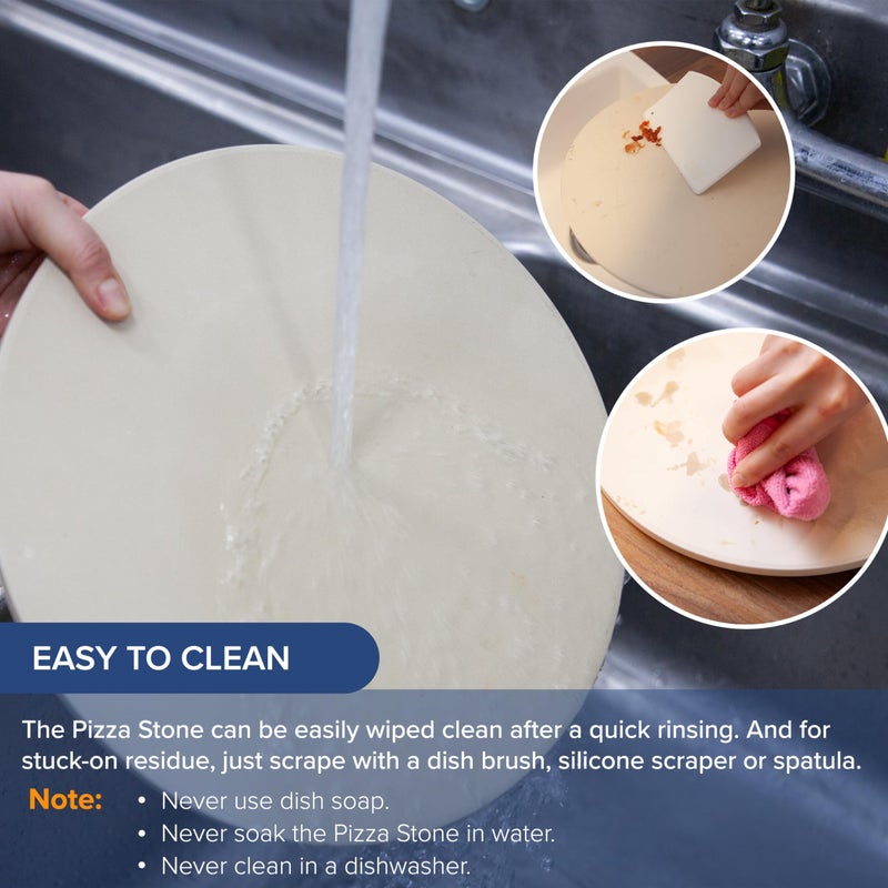 Nuwave Pizza Stone for Oven and Grill, Durable and Safe Baking Stone for Grill, Thermal Shock Resistant Cooking Stone, Natural Cordierite Baking Stone, 11.5 Inch, 1,472 Â°F Resistant, Round - Image 5