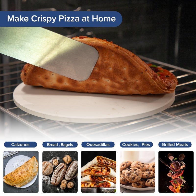 Nuwave Pizza Stone for Oven and Grill, Durable and Safe Baking Stone for Grill, Thermal Shock Resistant Cooking Stone, Natural Cordierite Baking Stone, 11.5 Inch, 1,472 Â°F Resistant, Round - Image 3