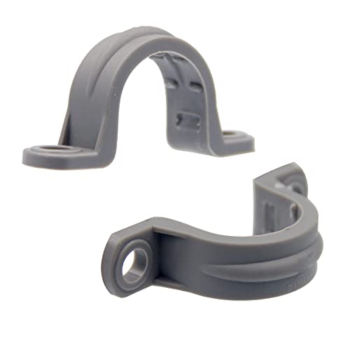 ISPINNER 12pcs 12 Inch PVC Pipe Straps 2 Holes Plastic Conduit Strap for PVC pipes conduit and cables UL Listed