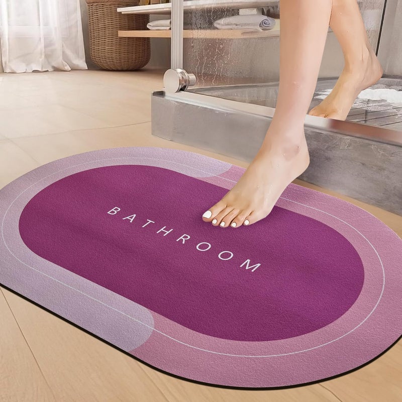 SITTELLA® Bathroom Mat | Anti Slip, Super Absorbent, Non Skid, Water Soaking, Pink, 60 x 40 cm - Image 1