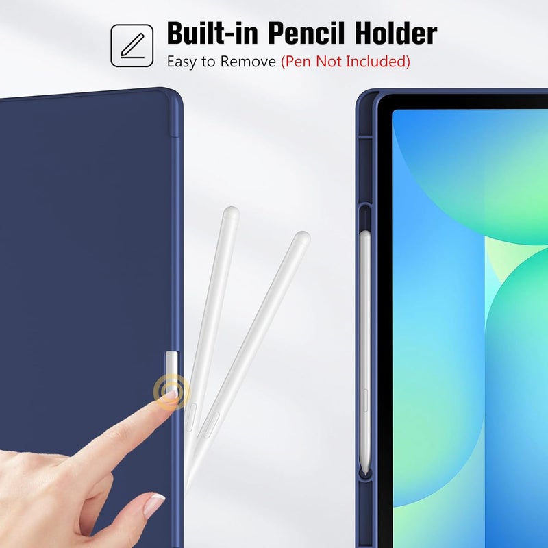 Procases For Galaxy Tab S10 Fe+ Plus 13.1 Inch 2025 Sm-X620/ X626/ X626B Case With S Pen Holder, Hybrid Cover With Soft Tpu Back, Supports Auto Wake/Sleep -Navy - Image 2