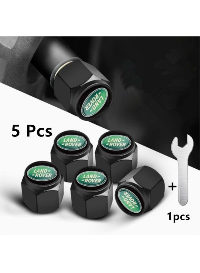 6pcs Tire Valve Caps Compatible with Land Rover LR2 LR3 LR4 Range Rover Sport Defender Discovery Sport LR4 Land Cruiser, Leak-Proof Car Tire Valve Caps - Image 1