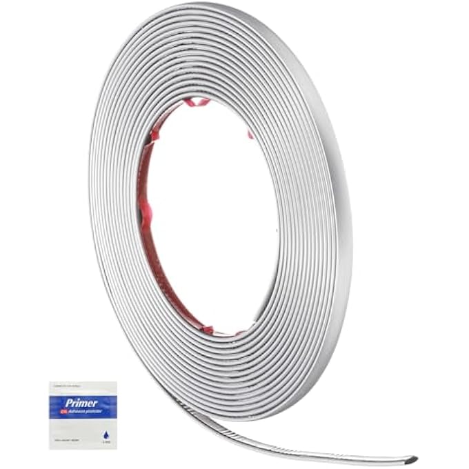 PEEL AND STICK MOLDING TRIM 30FT X 0.4" FLEXIBLE WALL TRIM SELF ADHESIVE PVC WALL CORNER GAP SEALING TRIM FOR WALL CEILING FLOOR CABINET TILE EDGE MIRROR FRAME, MATTE SILVER - Image 1