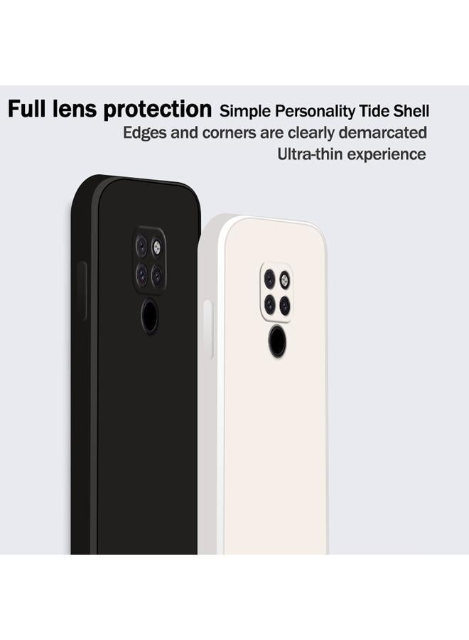 اس-توب جراب لهاتف Huawei Mate 20 بلون سادة من السيليكون السائل المقلد مع حافة مستقيمة وغطاء حماية كامل مقاوم للسقوط - Image 3