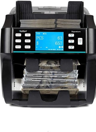 Kolibri Signature 2 Pocket Bank Grade Mix Value Counter and Sorter Machine for 5 Currency AED USD SAR OMR EUR Counterfeit Currency Detection DUAL CIS UV MG IR and OnScreen Reporting Signature - pzsku/Z4447C7BCE329666897B1Z/45/_/1660730155/cd204635-9897-429f-872d-99870d7bcf09