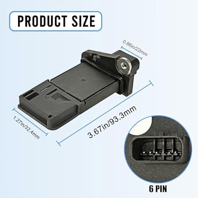 RLP مستشعر تدفق الهواء الشامل، مستشعر كتلة الهواء، متوافق مع فورد إسكيب، إكسبيديشن، إكسبلورر F150، F250، F350، لينكولن MKX، MKZ، نافيجيتور، تاون كار، ميركوري مارينر، ماونتنير، يحل محل 3L3Z12B579Ba Maf0012 - Image 3