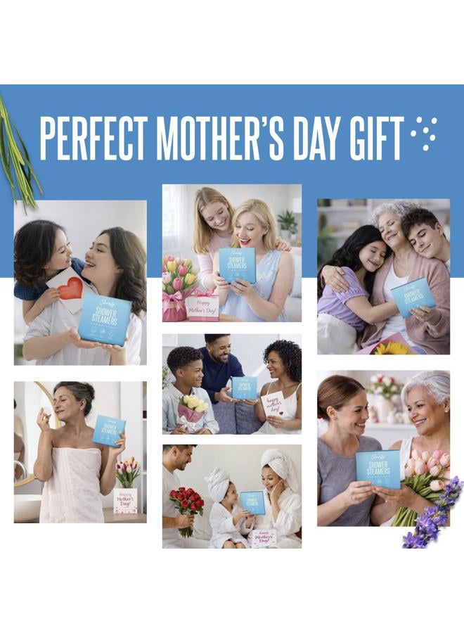 Cleverfy Shower Steamers Aromatherapy - Compact Variety Pack of 6 Shower Bombs with Essential Oils. Self Care Mothers Day Gifts for Mom from Daughter. Blue Set - Image 2