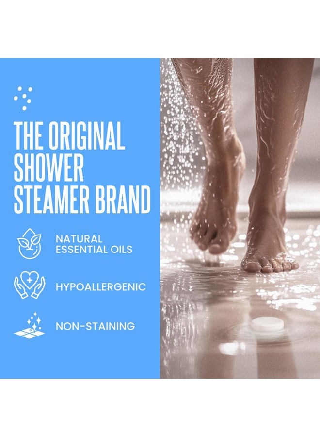 Cleverfy Shower Steamers Aromatherapy - Compact Variety Pack of 6 Shower Bombs with Essential Oils. Self Care Mothers Day Gifts for Mom from Daughter. Blue Set - Image 5