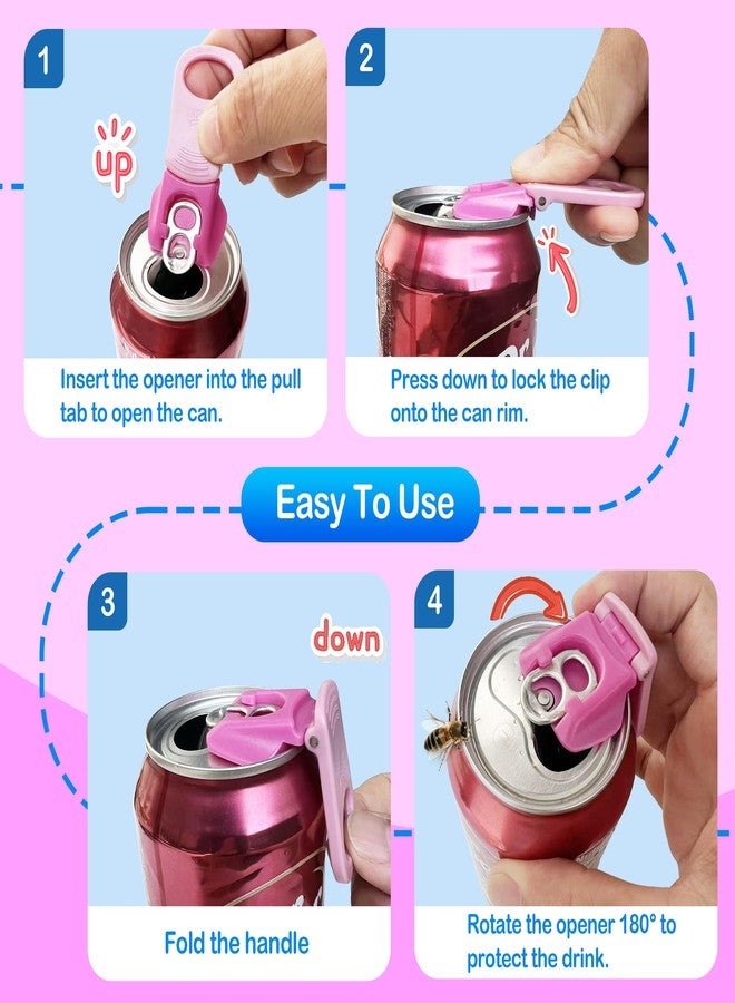 DIPESI 6 pack 6 colors Soda Can Opener & Soda can lids, Drink Protector Caps,Suitable for Parties, BBQ, Camping, and Travel. - Image 2