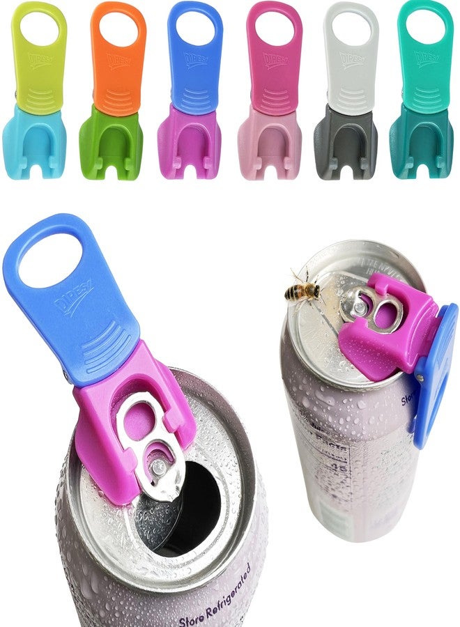 DIPESI 6 pack 6 colors Soda Can Opener & Soda can lids, Drink Protector Caps,Suitable for Parties, BBQ, Camping, and Travel. - Image 1