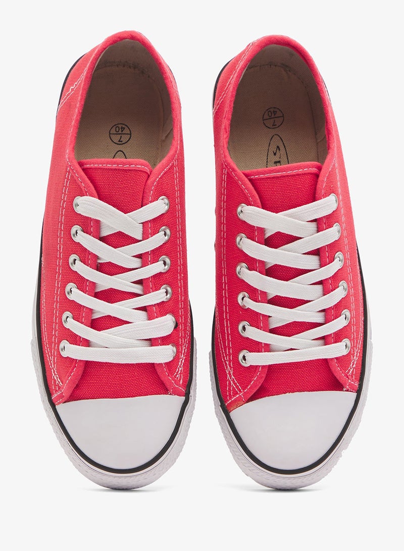 Spot-On Lace Up Canvas Sneaker - Image 4