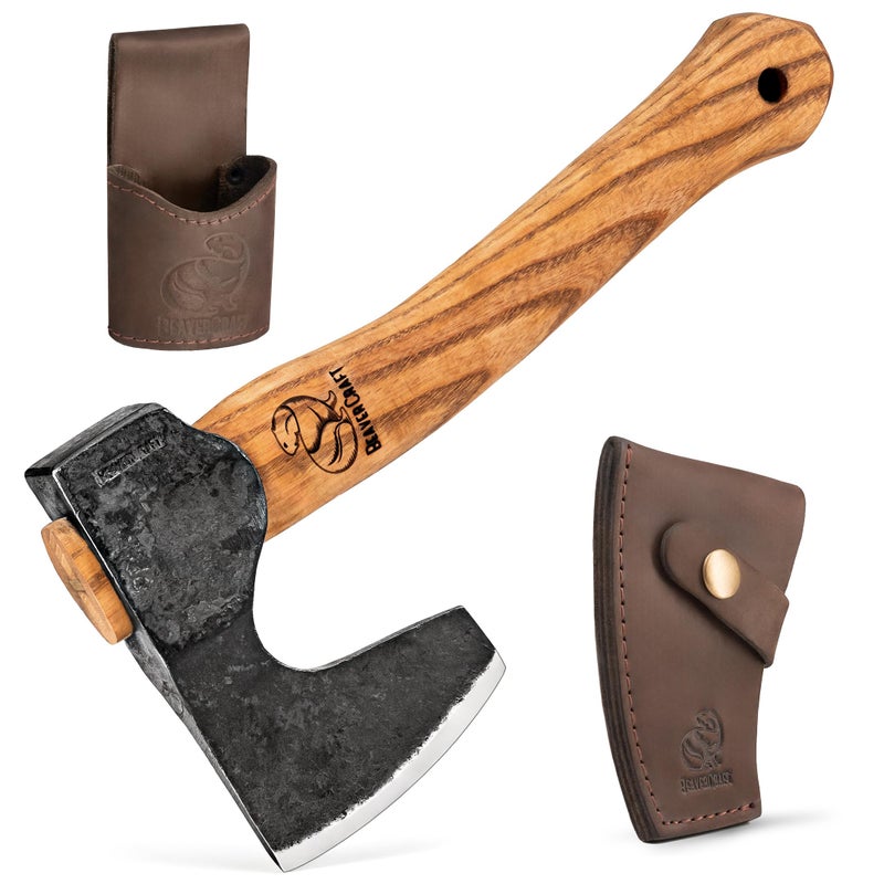 BeaverCraft Bushcraft Hatchet Wood Carving Axe AX6 - Forged Camping Axes & Hatchets - Wood Chopping Axe, Hand Gardening Axes for Splitting - Backpacking Hatchet - Image 1