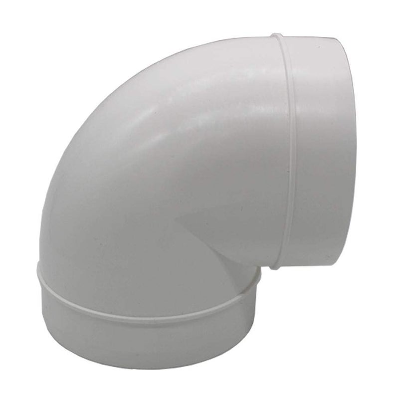 Kair Kair 90 Degree Elbow Bend 125mm - 5 inch Round Plastic Ducting Joint to Connect Round Duct Pipe or Flexible Hose  - Image 1