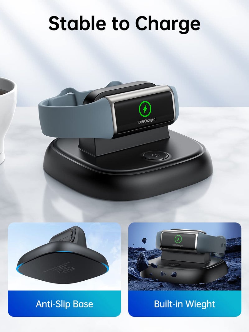 LVFAN for Fitbit Charge 6/Charge 5/Luxe Charger, Charging Cable Replacement Accessories with Reset Button, Smart Watch Fast Charging Station, Magnetic Charger Stand Dock for Fitbit Charge 6/5&Luxe - Image 4