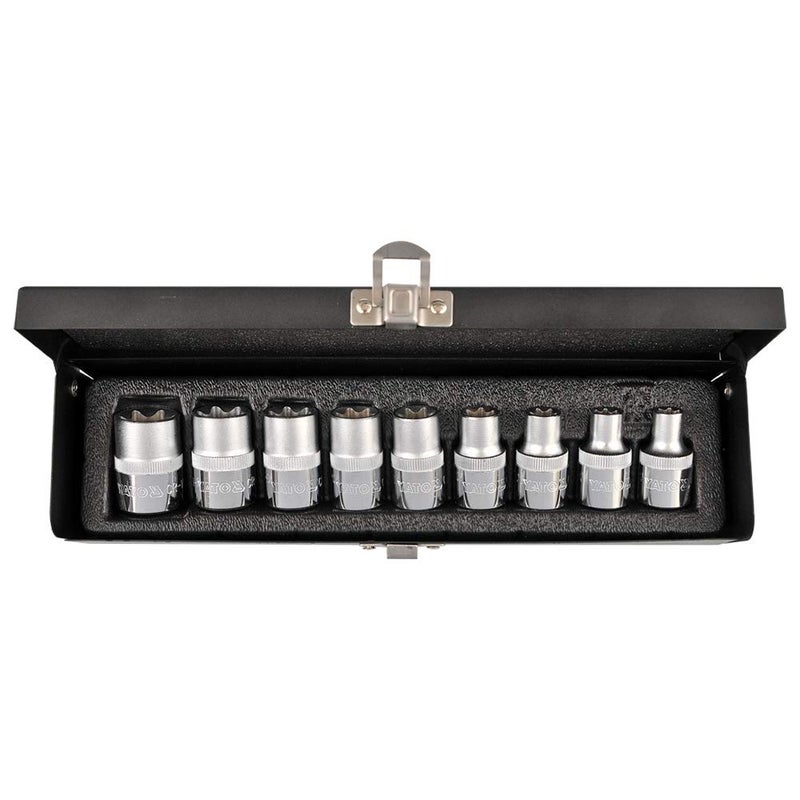 Yato Yato YT0521 Torx Sockets CrV E10E24 9PcsSocket Wrench SetSocket CoverS2 steelTorx Socket Tool BoxChromium platedPower ToolsHome ToolsIndustrial toolsMechanical ToolsAutomotive12 inch  - Image 2
