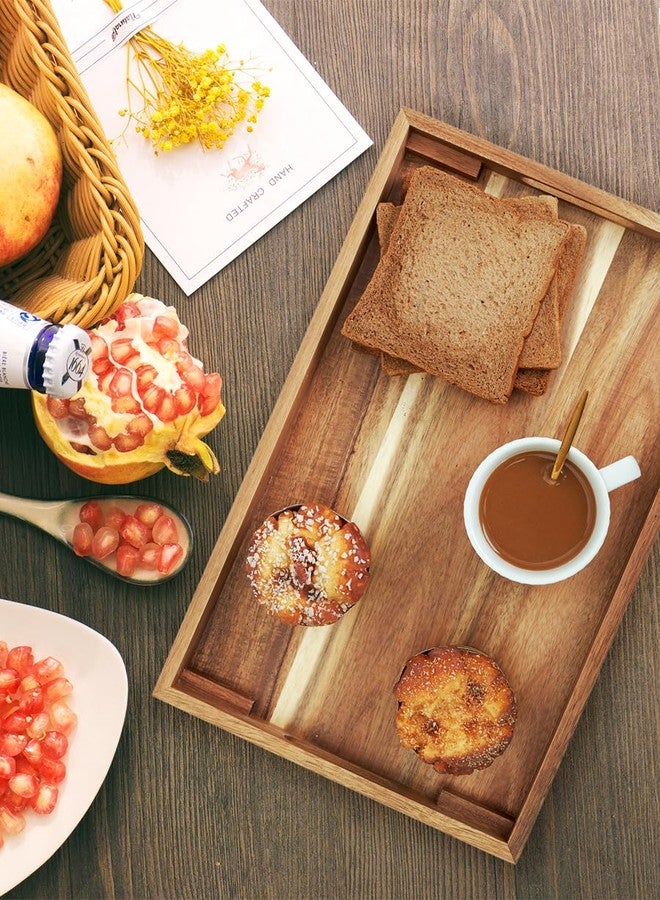 Nuvograin Wood Bread Cutting Board With Slicer, Crumb Tray and Holder - Serving Tray for Kitchen, Color Combination Design - For Cake, Bagels - 9.53" Wide x 1.46" Tall - Image 2