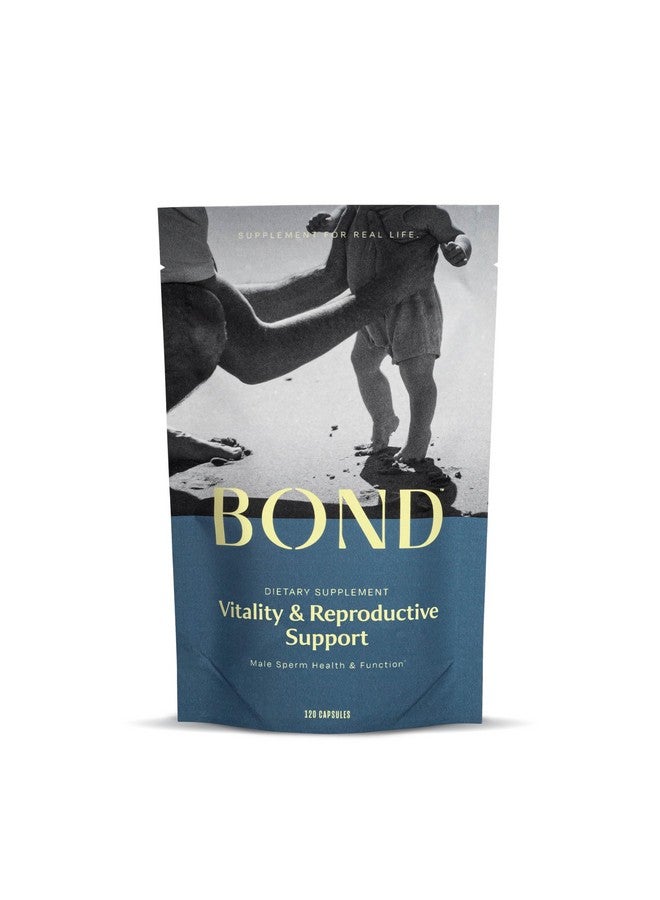 BOND Vitality - All-in-One Male Fertility Supplement - Conception for Him, Fertility Supplements for Men, Male Wellness Supplement - CoQ10, Vitamins B12, C, D, & E, Catalase, Selenium - 120 Capsules - Image 1