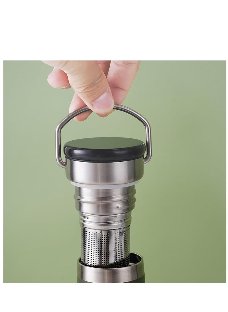 TYCOM Thermal isulated Water Bottle 500 ML Stainless Steel Double Wall Vacuum insulated Water Bottles for Hot Cold Water Gym Bottle Flask Bottle With LED Dark Green.  - Image 3